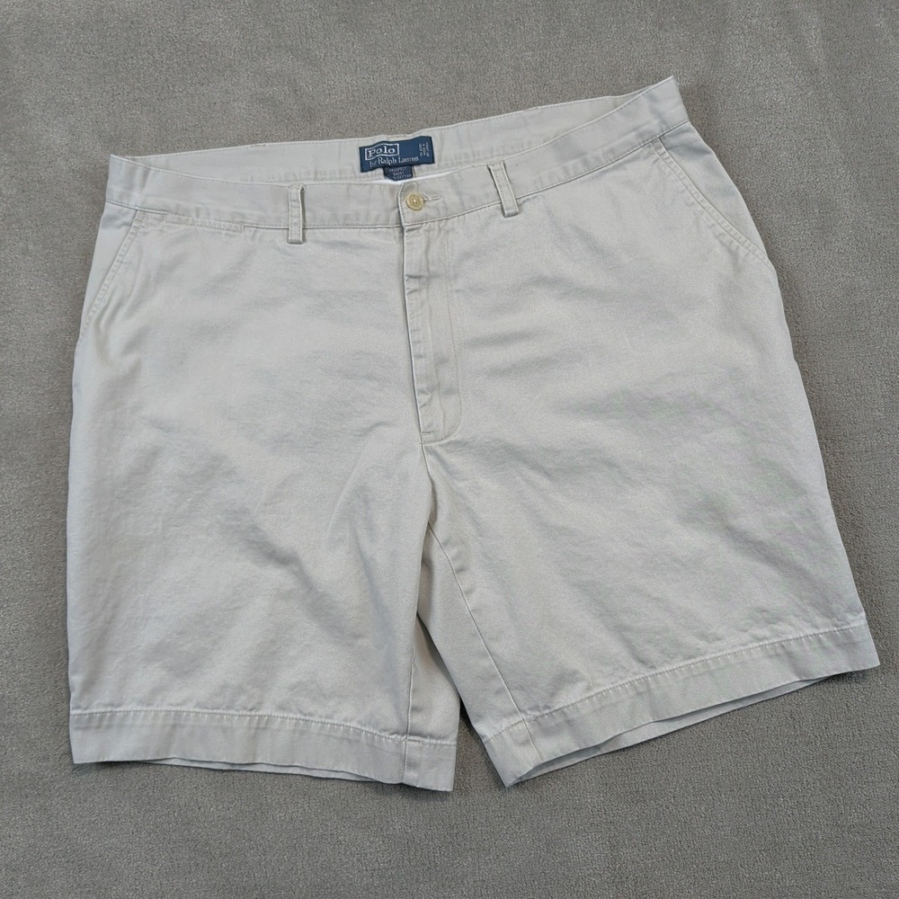 Polo Ralph Lauren Prospect Shorts 40 Mens Tan Khaki Cotton Chino Preppy Twill
